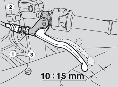 Turn the adjuster (1) until reaching a free play…