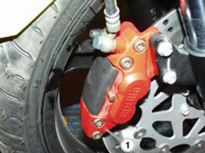 Warning! Check the wear of the brake pads,…