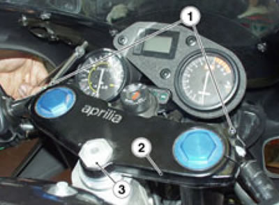 Lean the top yoke (2) forward. Place a cloth…