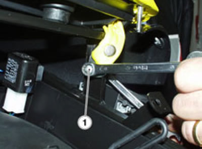Undo and remove the two inner nuts (1) and…