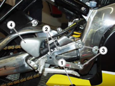 Release and remove the two screws (3).