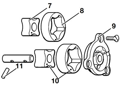 7. Inner rotor; 8. Outer rotor; 9. Cover; 10.…