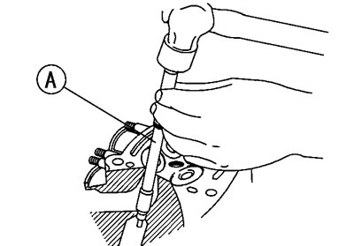 Heat the area around the valve guide to 120-150°C…