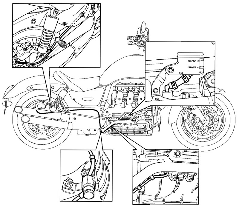Cable and wiring harness routing (Triumph Rocket III, 2004-2018 ...