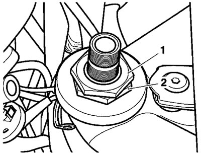 1. Locknut; 2. Adjuster nut